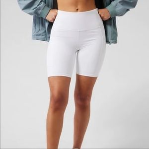 Athleta white spandex shorts
